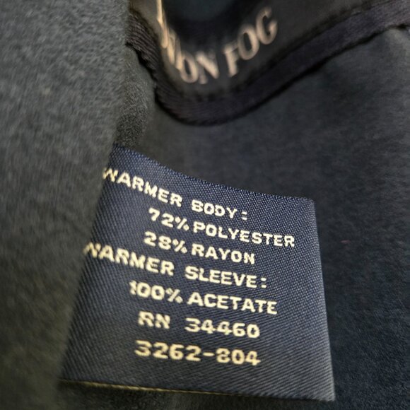 London Fog Vintage Women's Trench Rain Coat Lined Black size 8 - Picture 3 of 5